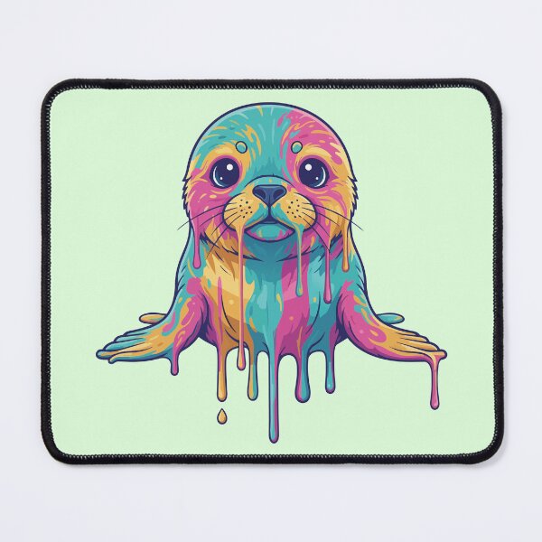 Item preview, Rainbow Drip Seal Sticker designed and sold by Colorsandpixels.