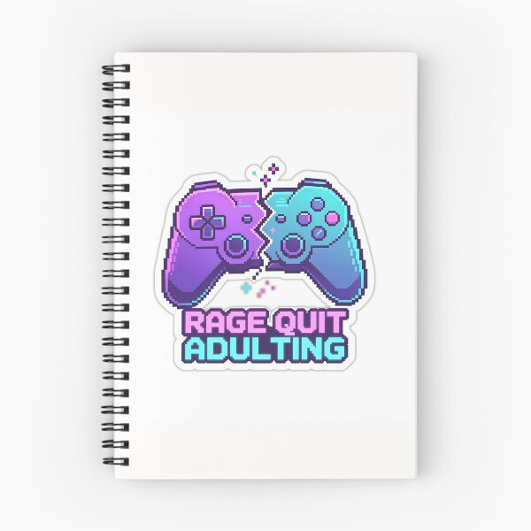 Item preview, Rage Quit Adulting Funny Gamer Burnout Sticker designed and sold by yanejoy.
