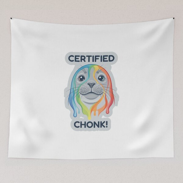 Item preview, Certified Chonk Funny Rainbow Seal Sticker designed and sold by Colorsandpixels.