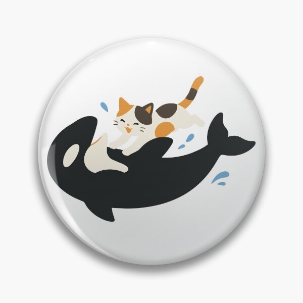 Item preview, Cat and Orca — Unlikely Friends Kawaii Art Tee designed and sold by medicalkinoko.