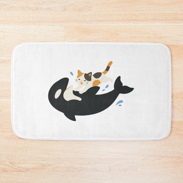 Item preview, Cat and Orca — Unlikely Friends Kawaii Art Tee designed and sold by medicalkinoko.