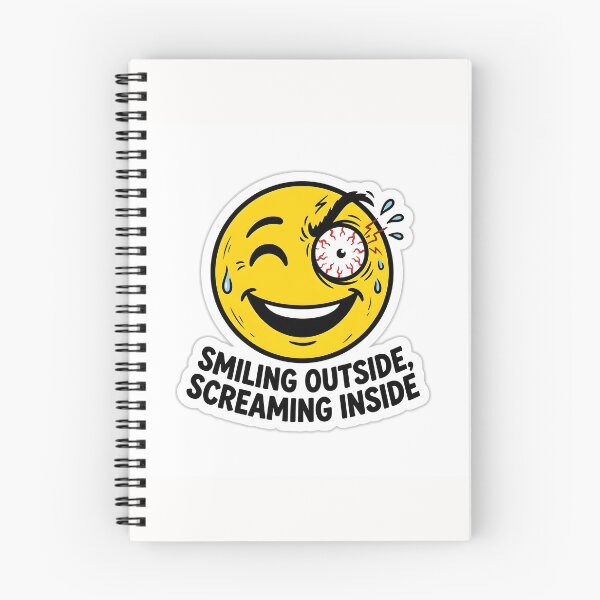 Item preview, Smiling Outside Screaming Inside Retail Burnout Sticker designed and sold by yanejoy.
