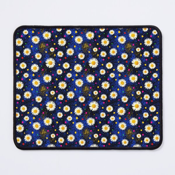Item preview, White Daisies On Vibrant Blue Speckled Background designed and sold by igraphixart.