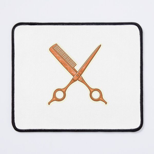Item preview, Professional Hair Cutting Shears and Styling Comb Barber Salon Vector Illustration designed and sold by Kavya Art.