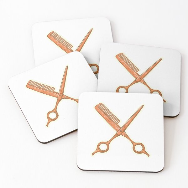 Item preview, Professional Hair Cutting Shears and Styling Comb Barber Salon Vector Illustration designed and sold by Kavya Art.