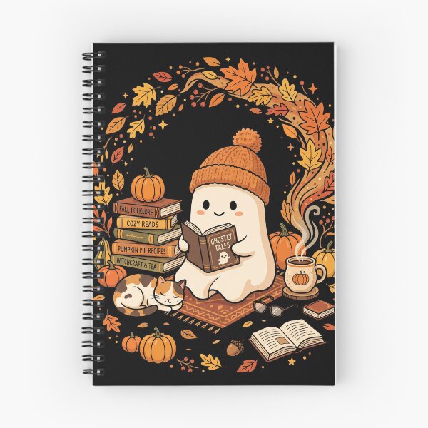 Item preview, Cute Ghost Reading Book Cozy Autumn Halloween Shirt designed and sold by TeNovaStudio.