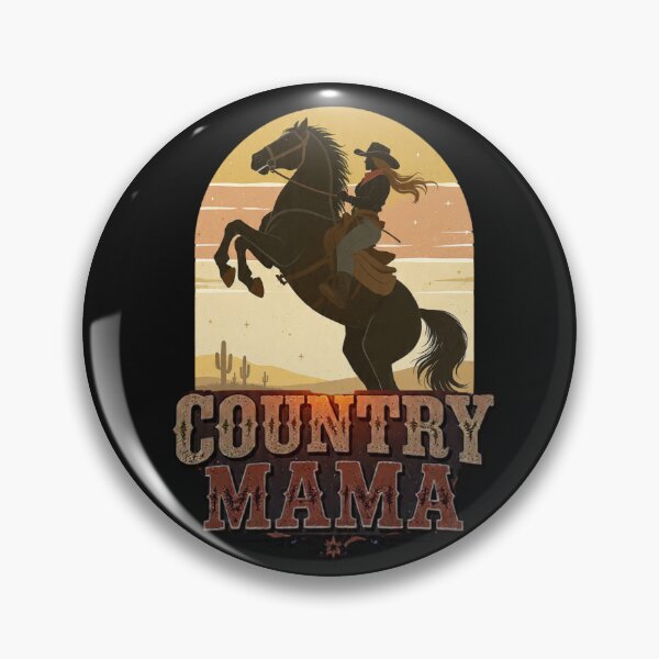 Item preview, Country Mama Fun Western Chic Horse Riding Sunset Design designed and sold by GEM STYLE.