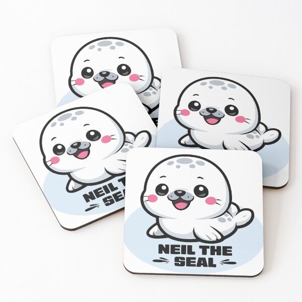 Item preview, Neil the Seal Cute Kawaii Sticker designed and sold by Colorsandpixels.