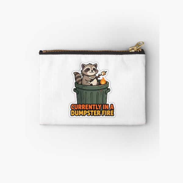 Item preview, Living In A Dumpster Fire Raccoon Sticker designed and sold by yanejoy.