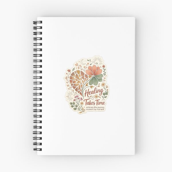 Item preview, Healing Takes Time Floral Heart Sticker designed and sold by fatys-designs.