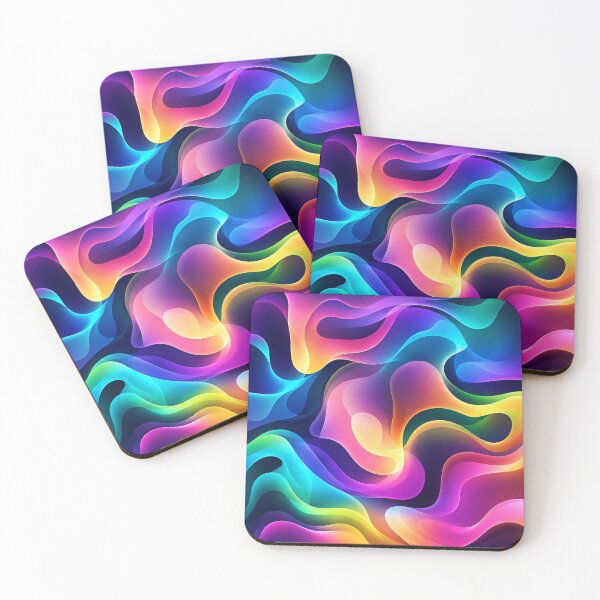 Item preview, Vibrant Neon Liquid Abstract Waves designed and sold by 0606PM.