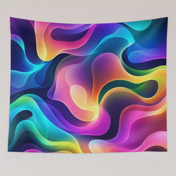 Item preview, Vibrant Neon Liquid Abstract Waves designed and sold by 0606PM.