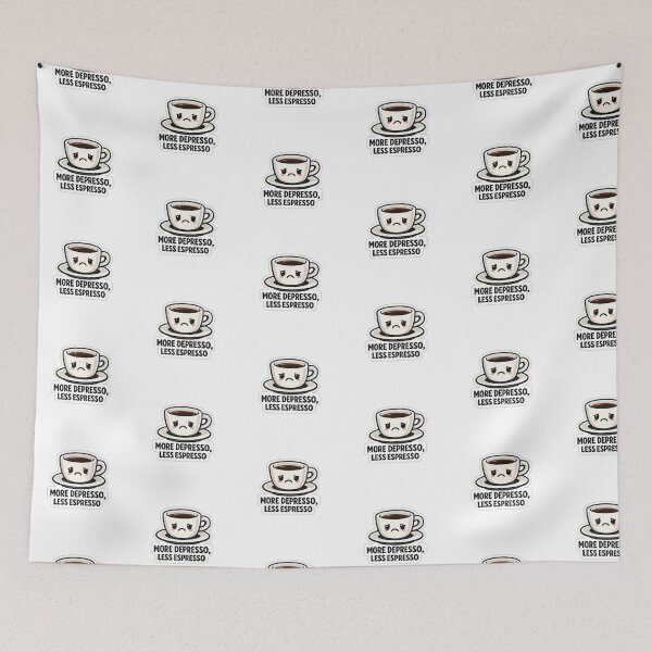 Item preview, More Depresso Less Espresso Funny Coffee Sticker designed and sold by yanejoy.