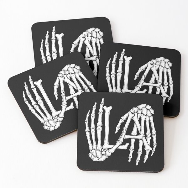 Item preview, Los Angeles Skeleton Hands LA Monogram Shirt designed and sold by TeNovaStudio ⭐⭐⭐⭐⭐.