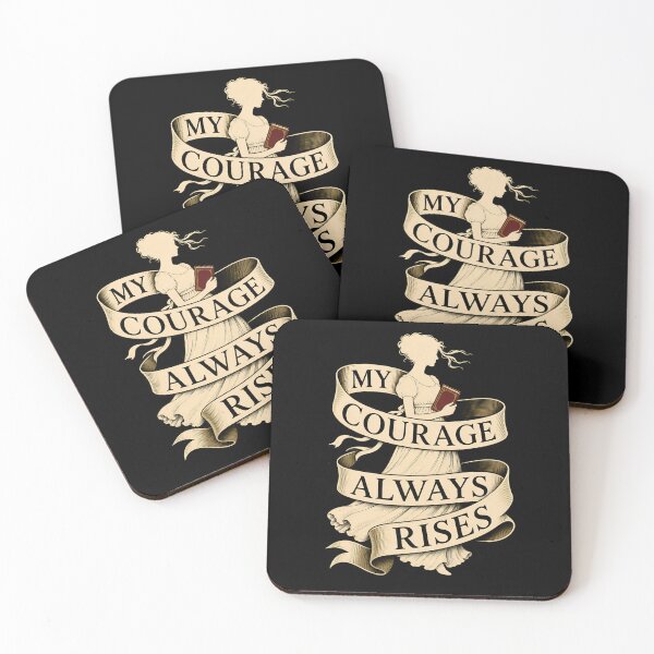 Item preview, My Courage Always Rises Pride and Prejudice Elizabeth Bennet Silhouette designed and sold by Fenay Designs.
