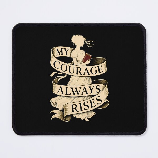 Item preview, My Courage Always Rises Pride and Prejudice Elizabeth Bennet Silhouette designed and sold by Fenay Designs.