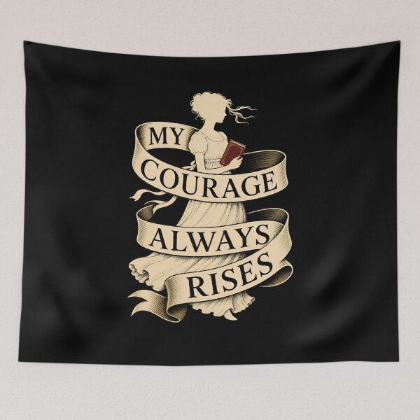 Item preview, My Courage Always Rises Pride and Prejudice Elizabeth Bennet Silhouette designed and sold by Fenay Designs.