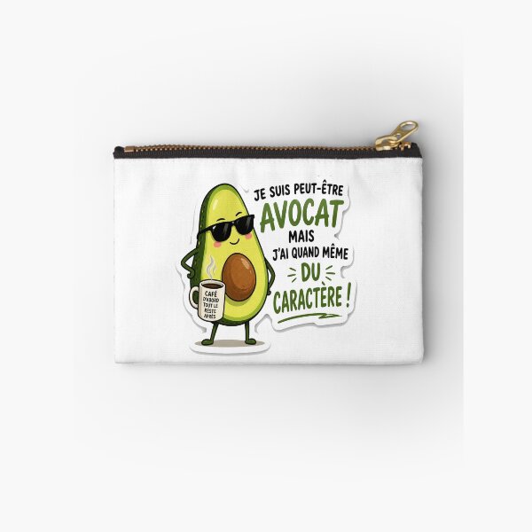 Aperçu de l'œuvre Autocollant avocat amusant avec citation française | Autocollant avocat kawaii mignon créée et vendue par Irakalu.