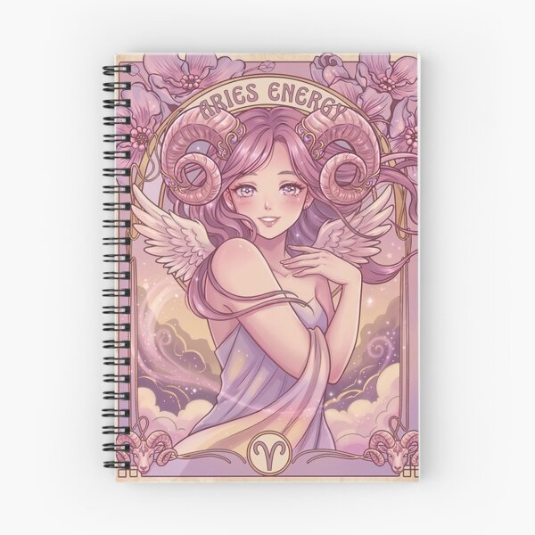Item preview, Aries Zodiac Angel Anime Art | Aries Energy Celestial Goddess | Kawaii Astrology Illustration | Pastel Horoscope Wall Art | Ram Zodiac Sign | Aries Birthday Gift | Fantasy Angel Decor designed and sold by RSDigitalPrintDesign.