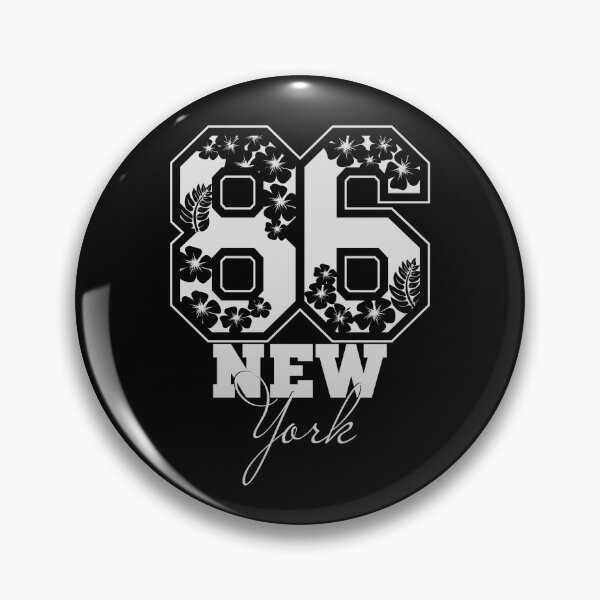 Item preview, New York 86: Retro Floral Varsity Number Graphic designed and sold by Krasnovaovaova.