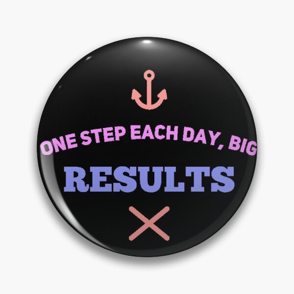 Item preview, One Step a Day, Great Results | Motivational Quote on Perseverance designed and sold by AstronautMerch.