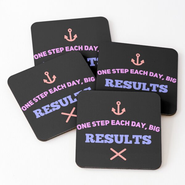 Item preview, One Step a Day, Great Results | Motivational Quote on Perseverance designed and sold by AstronautMerch.