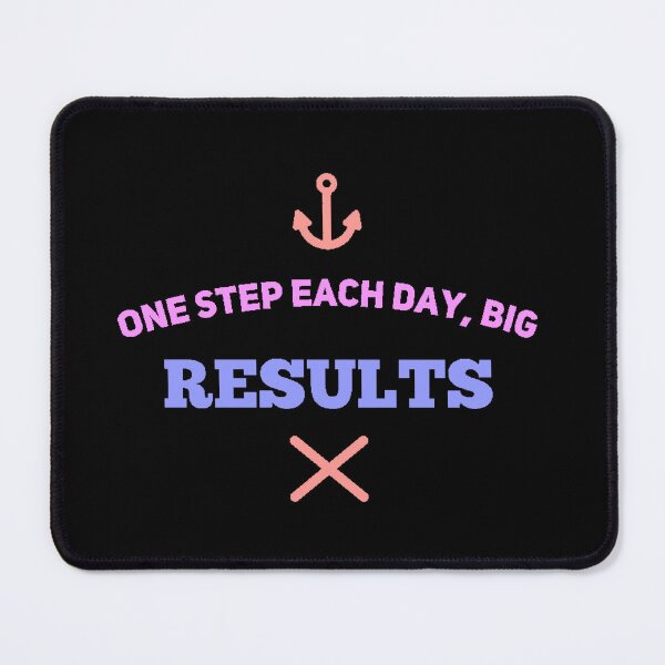 Item preview, One Step a Day, Great Results | Motivational Quote on Perseverance designed and sold by AstronautMerch.