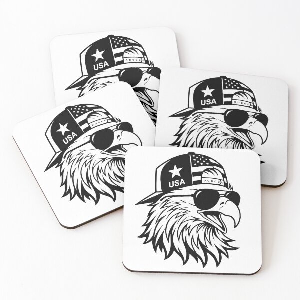 Item preview, Cool American Eagle Wearing USA Flag Cap & Sunglasses designed and sold by ucpstudio.