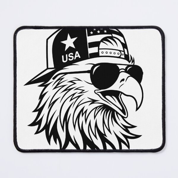 Item preview, Cool American Eagle Wearing USA Flag Cap & Sunglasses designed and sold by ucpstudio.