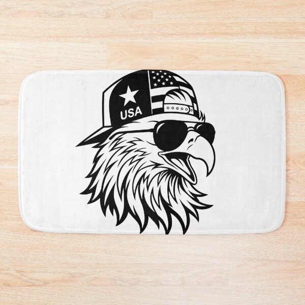 Item preview, Cool American Eagle Wearing USA Flag Cap & Sunglasses designed and sold by ucpstudio.