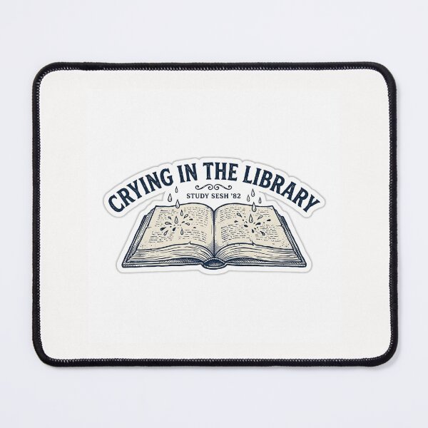 Item preview, Crying In The Library College Student Burnout Sticker designed and sold by yanejoy.