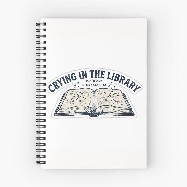 Item preview, Crying In The Library College Student Burnout Sticker designed and sold by yanejoy.