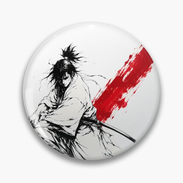 Item preview, Scarred Ronin Diagonal Slash Ink Outline Samurai Art designed and sold by MouradStudio.