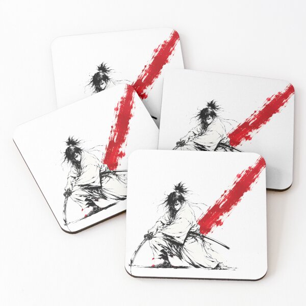 Item preview, Scarred Ronin Diagonal Slash Ink Outline Samurai Art designed and sold by MouradStudio.