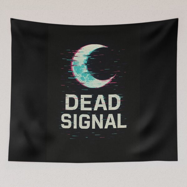 Item preview, Glitch Moon – Dead Signal (Neon Lunar Broadcast Error) designed and sold by JupiterGlitchEmpire.