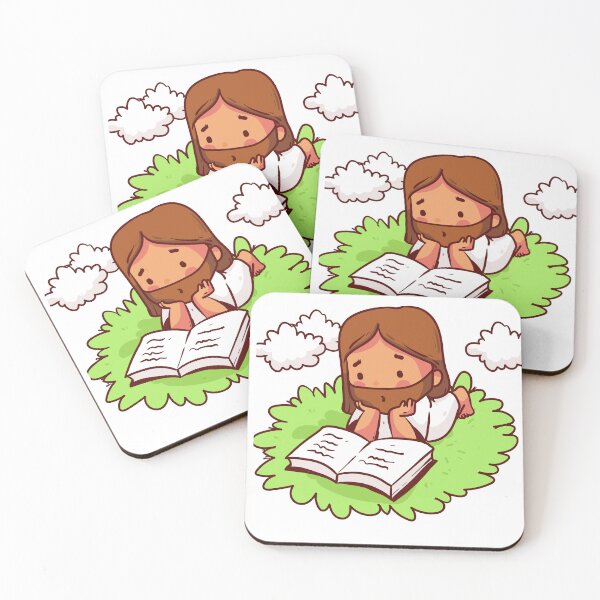 Item preview, Little Jesus Reading the Bible | Christian Kids Art designed and sold by Daughter of Grace .