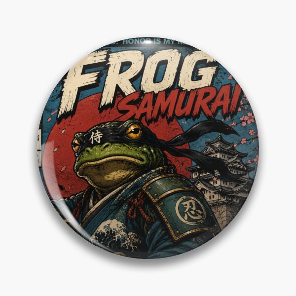 Item preview, Frog Samurai - Vintage Comic Cover designed and sold by Pik26shop.