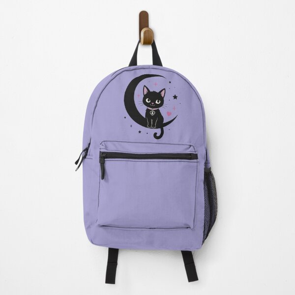 Item preview, Whimsy Goth Black Cat & Moon | Cute Halloween Cat designed and sold by pixiedustpaint.