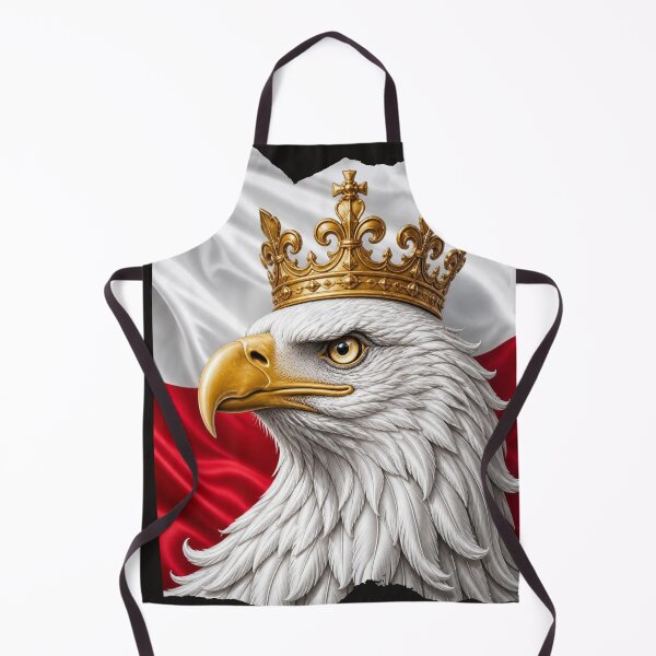 Item preview, Crowned White Eagle Over Polish Flag - Royal Poland Heraldic Art designed and sold by The store under the battleship :).