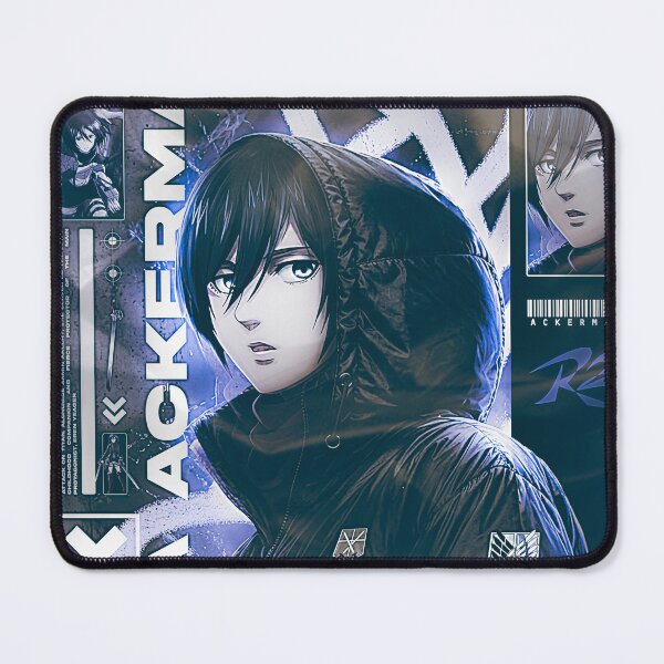 Item preview, Mikasa Ackerman - Tech-Wear Puffer Jacket Purple Neon Graphic Art designed and sold by Shopunte.
