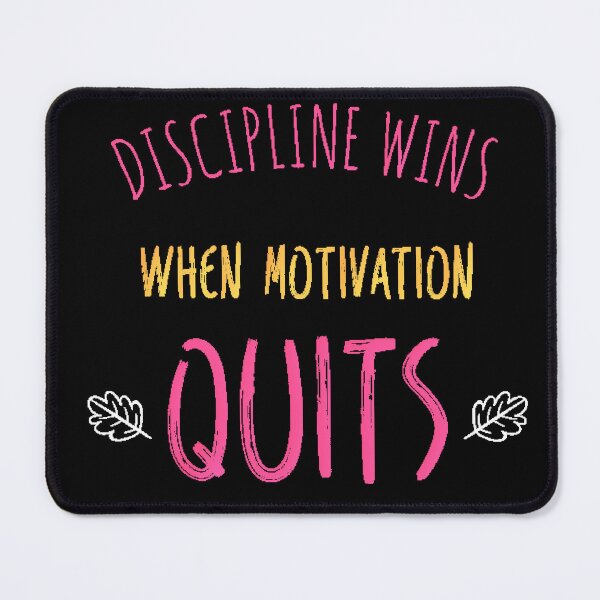 Item preview, Discipline Wins When Motivation Tires | Gym Quote designed and sold by AstronautMerch.