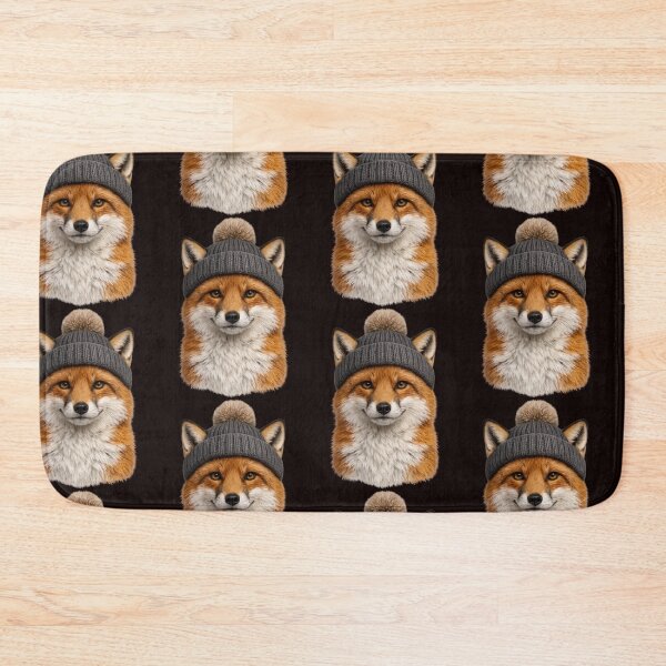 Item preview, Fox Wearing Beanie Winter Portrait designed and sold by BagFactoryUK.