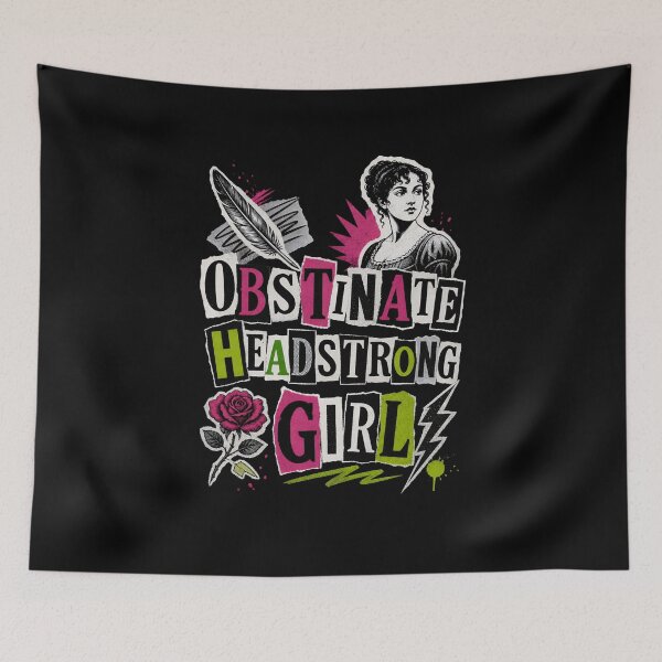 Item preview, Obstinate Headstrong Girl Pride and Prejudice Ransom Note Collage designed and sold by Fenay Designs.