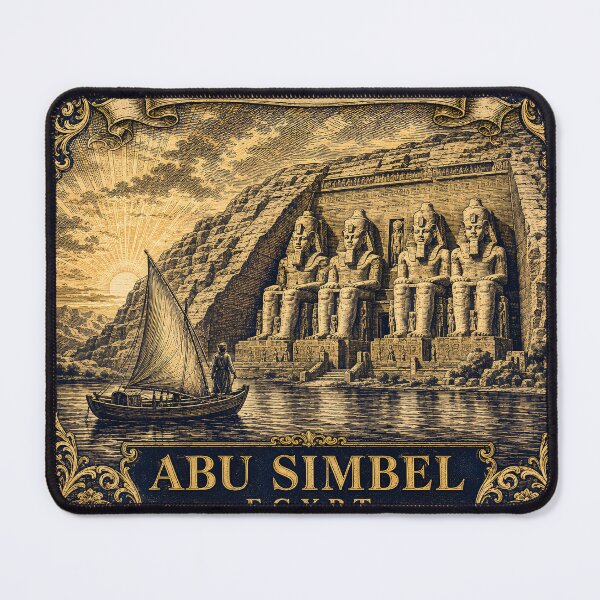 Item preview, Abu Simbel Egypt — Vintage Landmark Art Print — Ancient Egypt History Gift designed and sold by Martin's_Design.