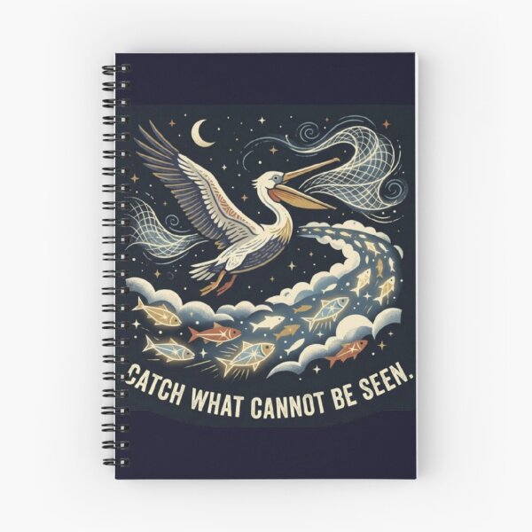 Item preview, Catch What Cannot Be Seen – Mystical Pelican Night Sky Artwork designed and sold by Dogandesighn.
