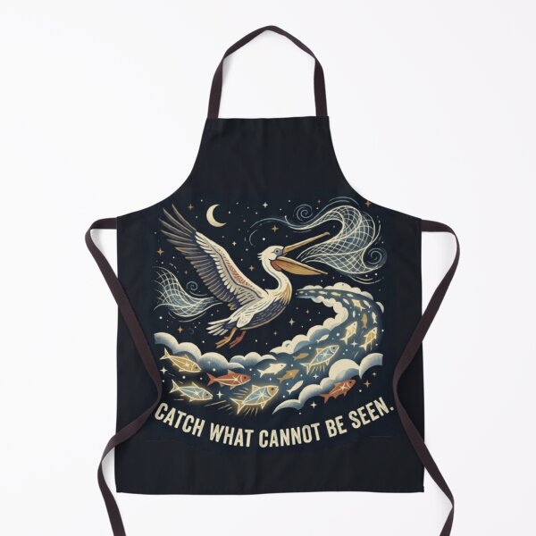 Item preview, Catch What Cannot Be Seen – Mystical Pelican Night Sky Artwork designed and sold by Dogandesighn.