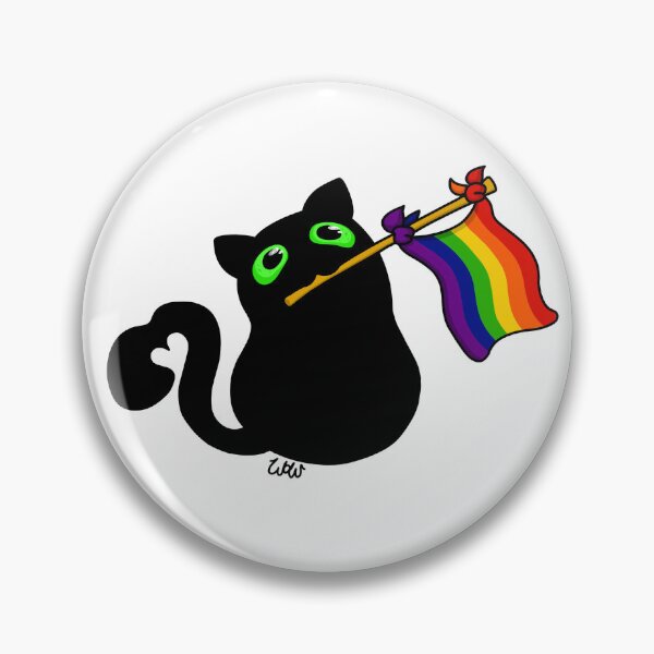 Item preview, Pride Flag Kitty - LGBTQ designed and sold by WorksOfWhimsies.