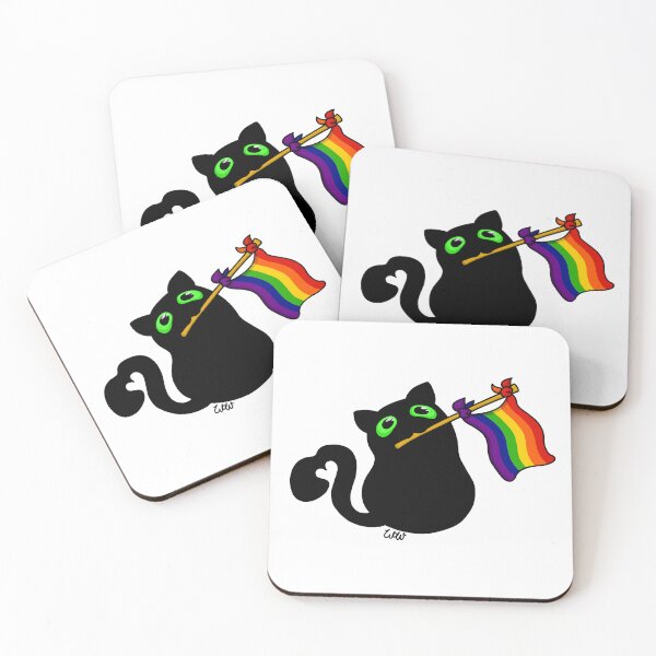 Artikelvorschau, Pride Flag Kitty - LGBTQ entworfen und verkauft von WorksOfWhimsies.