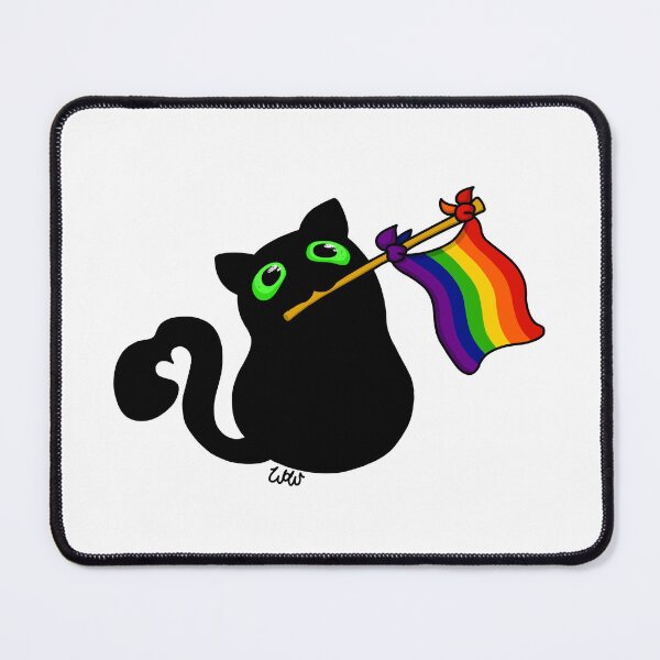 Item preview, Pride Flag Kitty - LGBTQ designed and sold by WorksOfWhimsies.