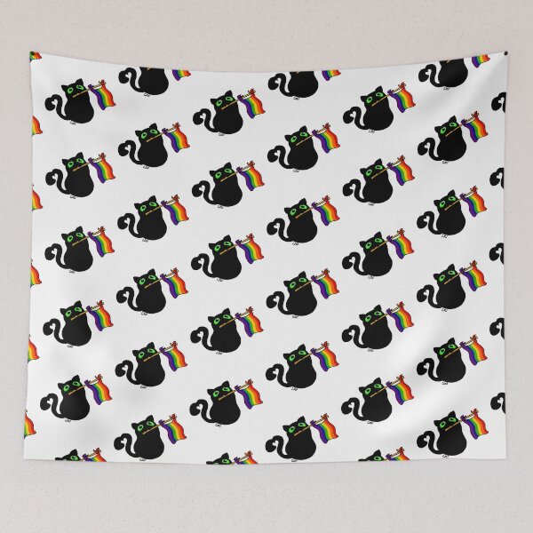 Item preview, Pride Flag Kitty - LGBTQ designed and sold by WorksOfWhimsies.